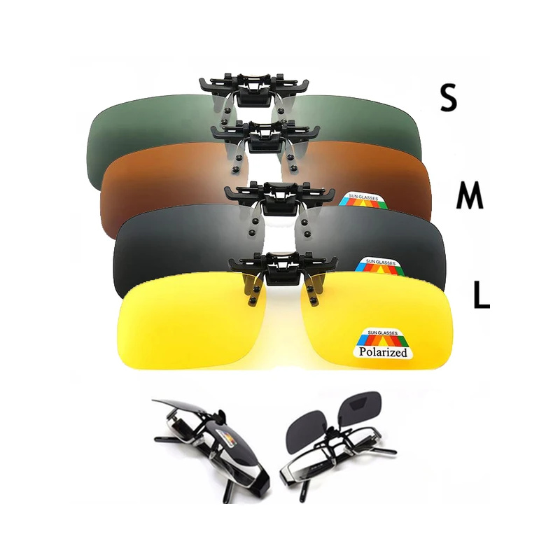 Fishing Sunglasses Polarized - 4-kleuren grijze lenzen gepolariseerde zonnebril clip-on