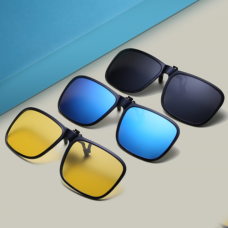 Fishing Sunglasses Polarized - Vierkante gepolariseerde zonnebrilclip Bijziendheid Brilclip Nachtzicht