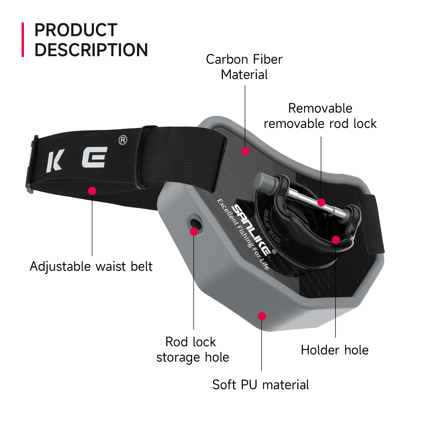 Sanlike Vissen Vechten Riem He - Fishing Belt recensie en prijs