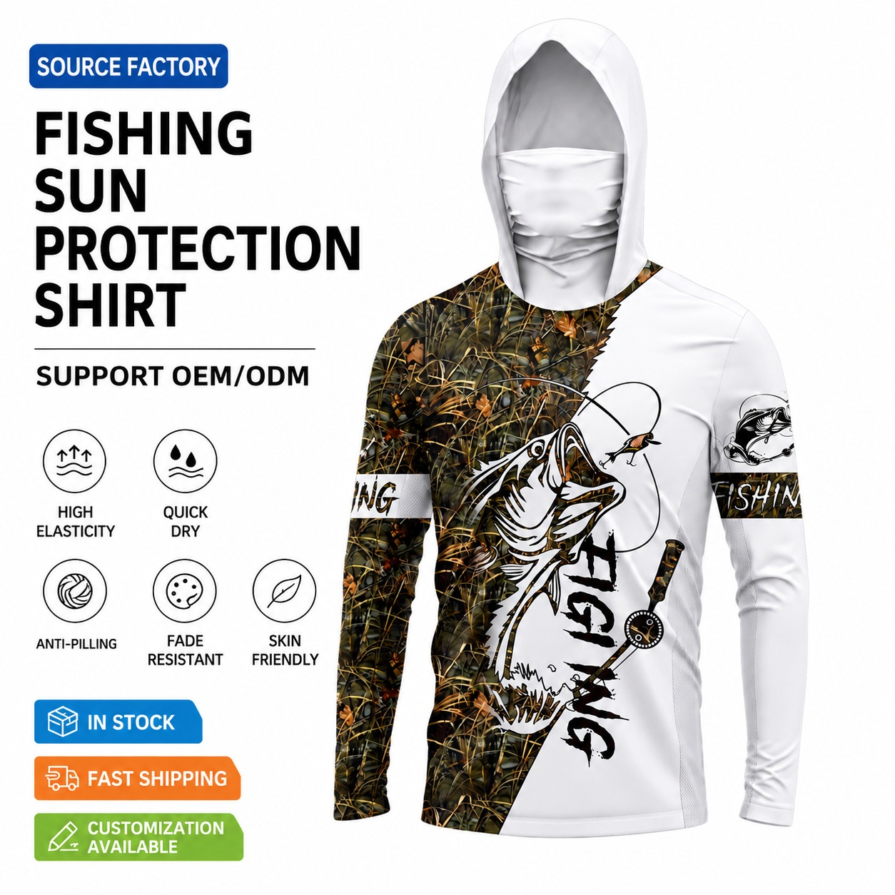 MALFC 1PC Heren Hood Fishing S - Fishing Shirt Uv Protection recensie en prijs
